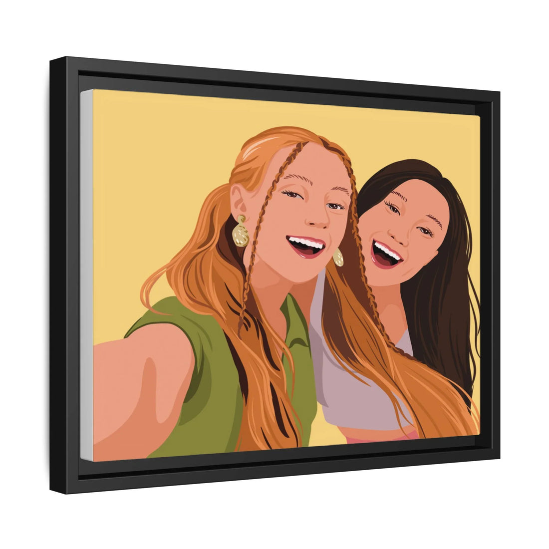 Turn Photo To Art Best Friend Portrait, Thoughtful Friendship Gift, Best Friends Present Canvas-BeUnikArt
