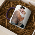 Customized Photo To Illustration Art Father Son Daughter, Gift for Dad, Father's Day Accent Coffee Mug (11, 15oz)-BeUnikArt
