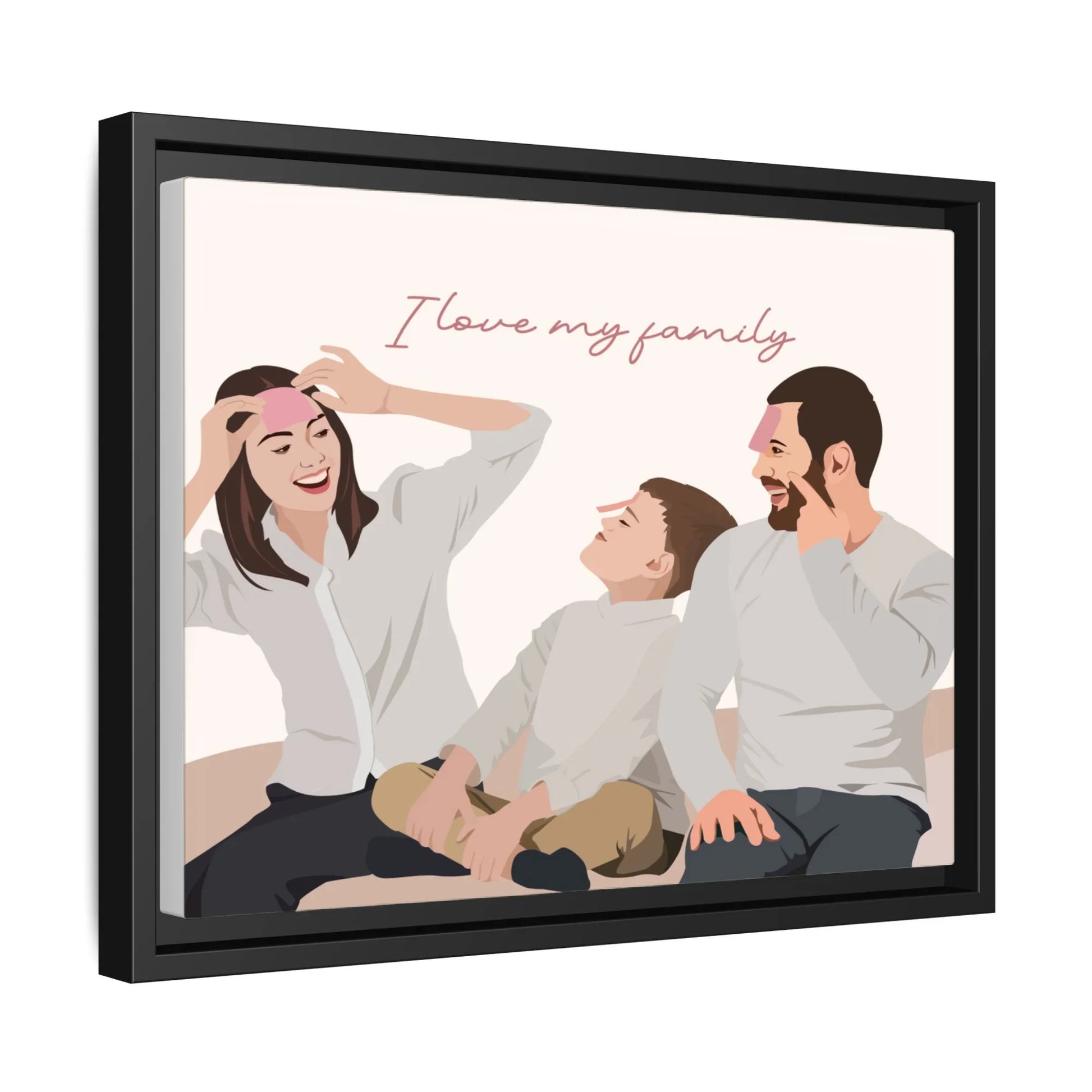 Personalized Family Portrait from Photo, Custom Illustrated Art, Unique Gift for Home, Anniversary Digital File-BeUnikArt