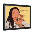 Customized Pet Lover Turn Portrait Photo to Illustration Art, Cat Mom Keepsake, Dog Loss Memorial Present, Pet Birthday Gift Canvas-BeUnikArt