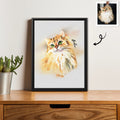 Personalized Your Pet Picture, Turn Photo to Water Color Style Art Potrait, Thoughtful Canvas Gift-BeUnikArt