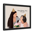 Happy Mothers Day Gift, Customized Portrait Photo to Illustration Art Paiting, Memorial Canvas-BeUnikArt