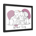 Custom Family Photo Turn To Line Art, Perfect Gift for Father, Mother's Day Canvas-BeUnikArt