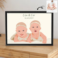 Custom Baby Portrait from Photo, Personalized Art, Thoughtful Gift for Baby Shower, Newborn Arrival Digital File-BeUnikArt