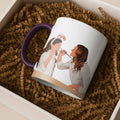 Custom Portrait Photo to Illustration Art, Personalized Gift for Memorial Mother's Day Accent Coffee Mug (11, 15oz)-BeUnikArt