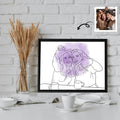 Personalized Friendship Line Art from Photo Best Friend Gift Canvas-BeUnikArt