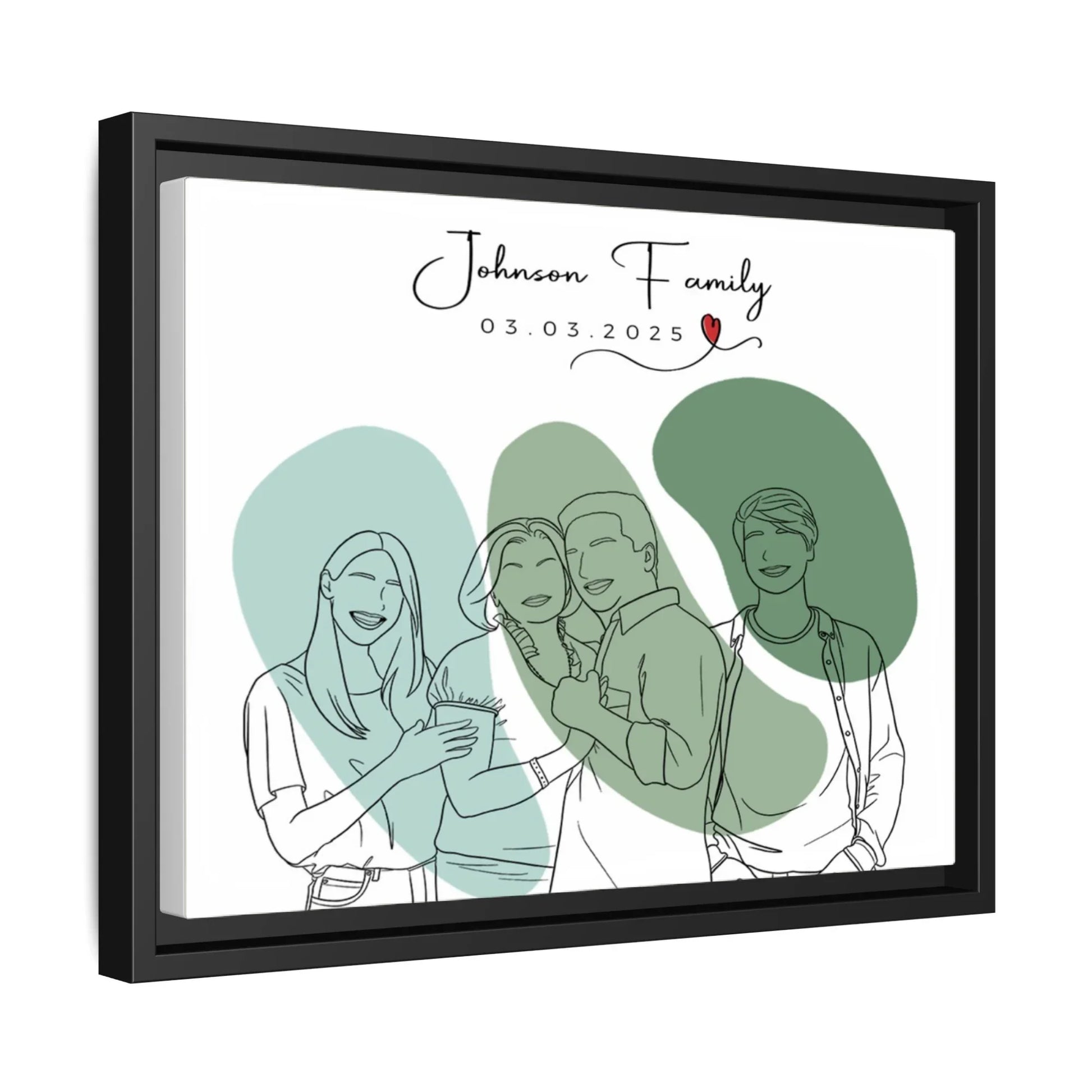 Personalized Turn Art Photo to Line Art, Couple Anniversary, Family Perfect Gift Canvas-BeUnikArt