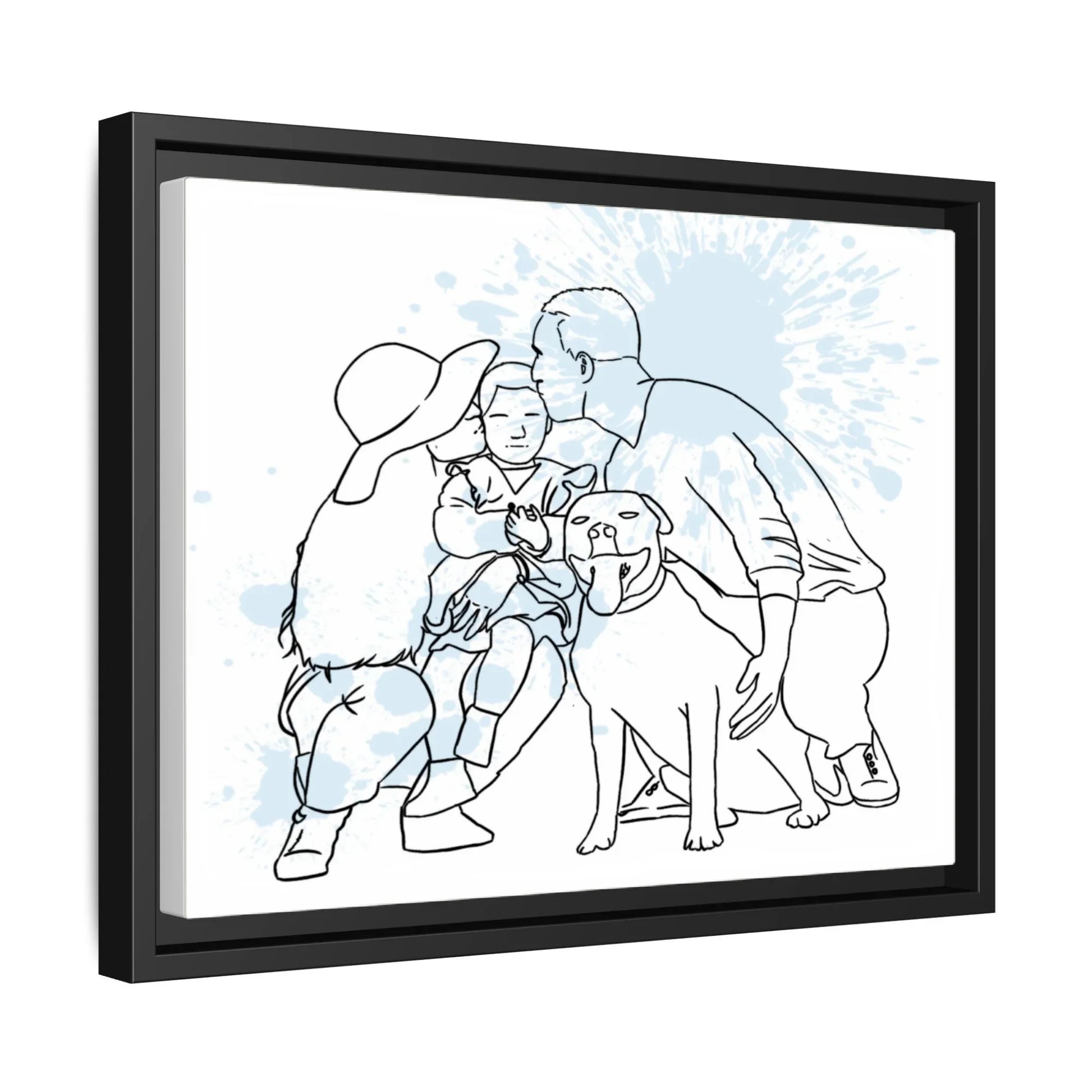 Personalized Family Photo Line Art Anniversary Gift, Custom Father's Day Mother's Day Gift, Personalize Portrait Picture on Canvas-BeUnikArt