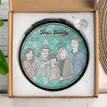 Custom Turn Art Doodle Family Portrait, Turn Art into Glass Suncatcher, Unique Gift for Family-BeUnikArt