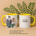 Personalized Wedding Illustration Art, Unique Gift for Newlyweds, Wedding Anniversary Accent Coffee Mug (11, 15oz)-BeUnikArt