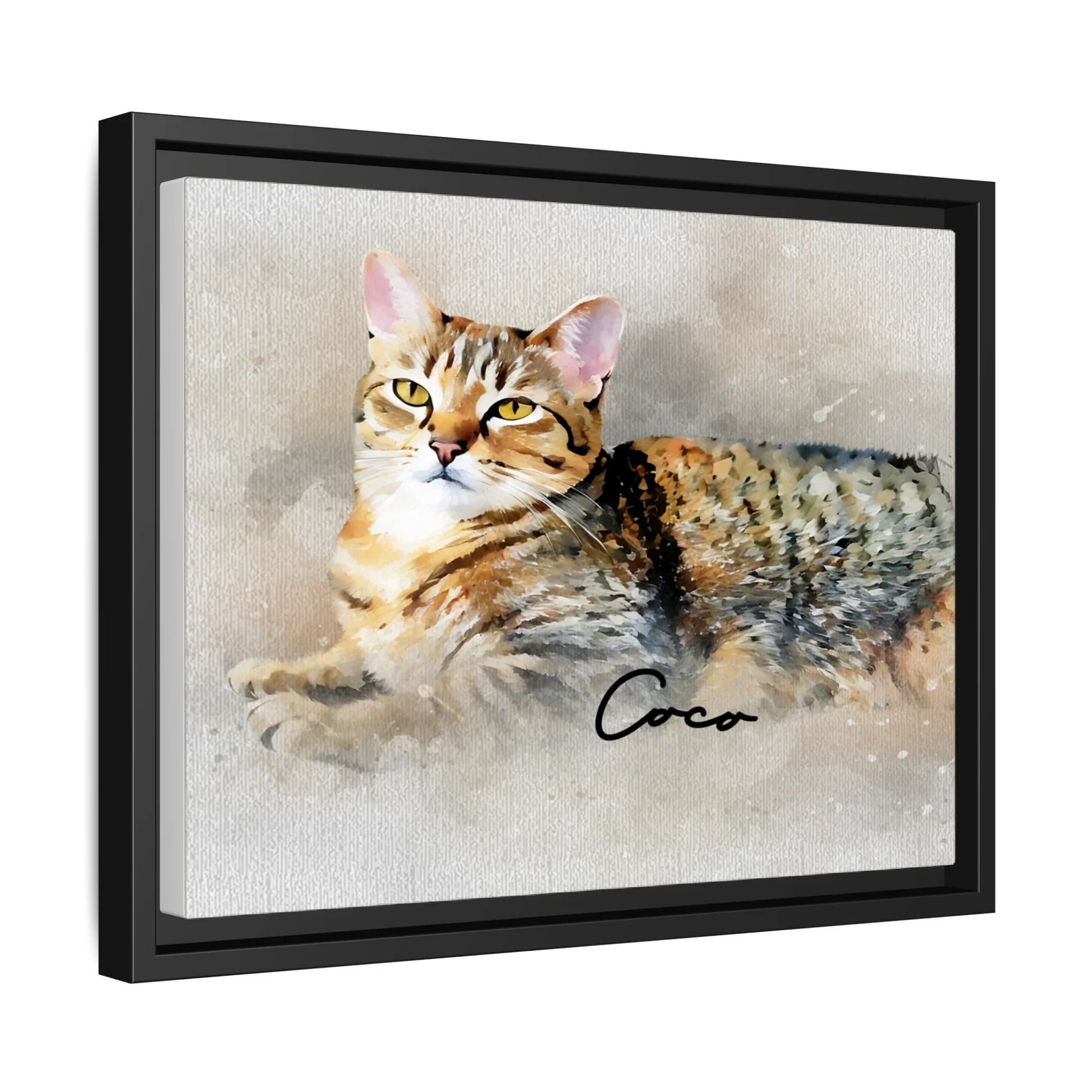 Personalized Your Pet Picture, Turn Photo to Water Color Style Art Potrait, Thoughtful Canvas Gift-BeUnikArt