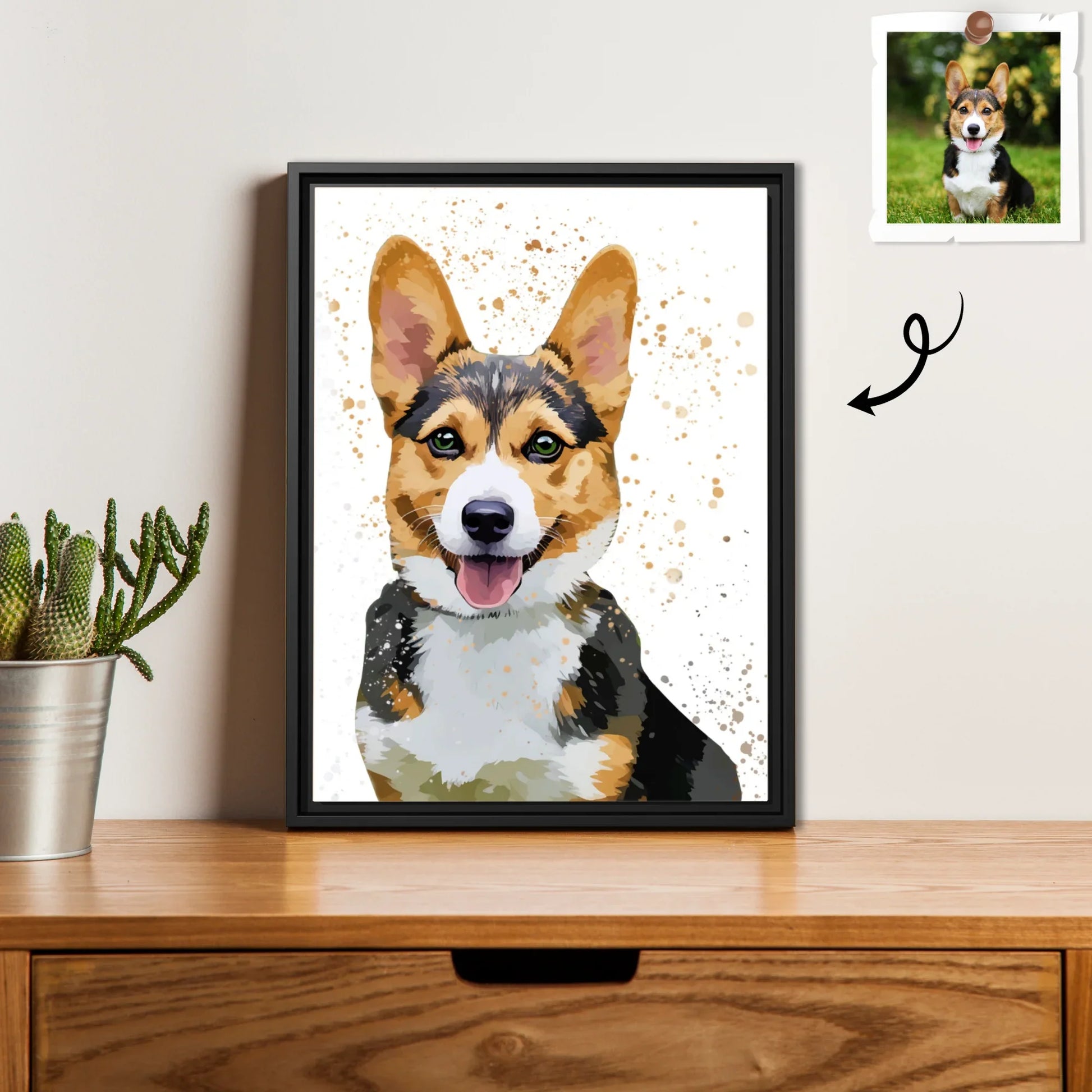 Personalized Canvas for Animal Lovers, Turn Your Favorite Pet Moment to Illustration Art, Adorable Home Canvas-BeUnikArt