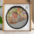 Personalized Baby Photo To Illustration Turn Art, Custom Glass Suncatcher Gift, Newborn Keepsake, Window Hanging Decoration-BeUnikArt