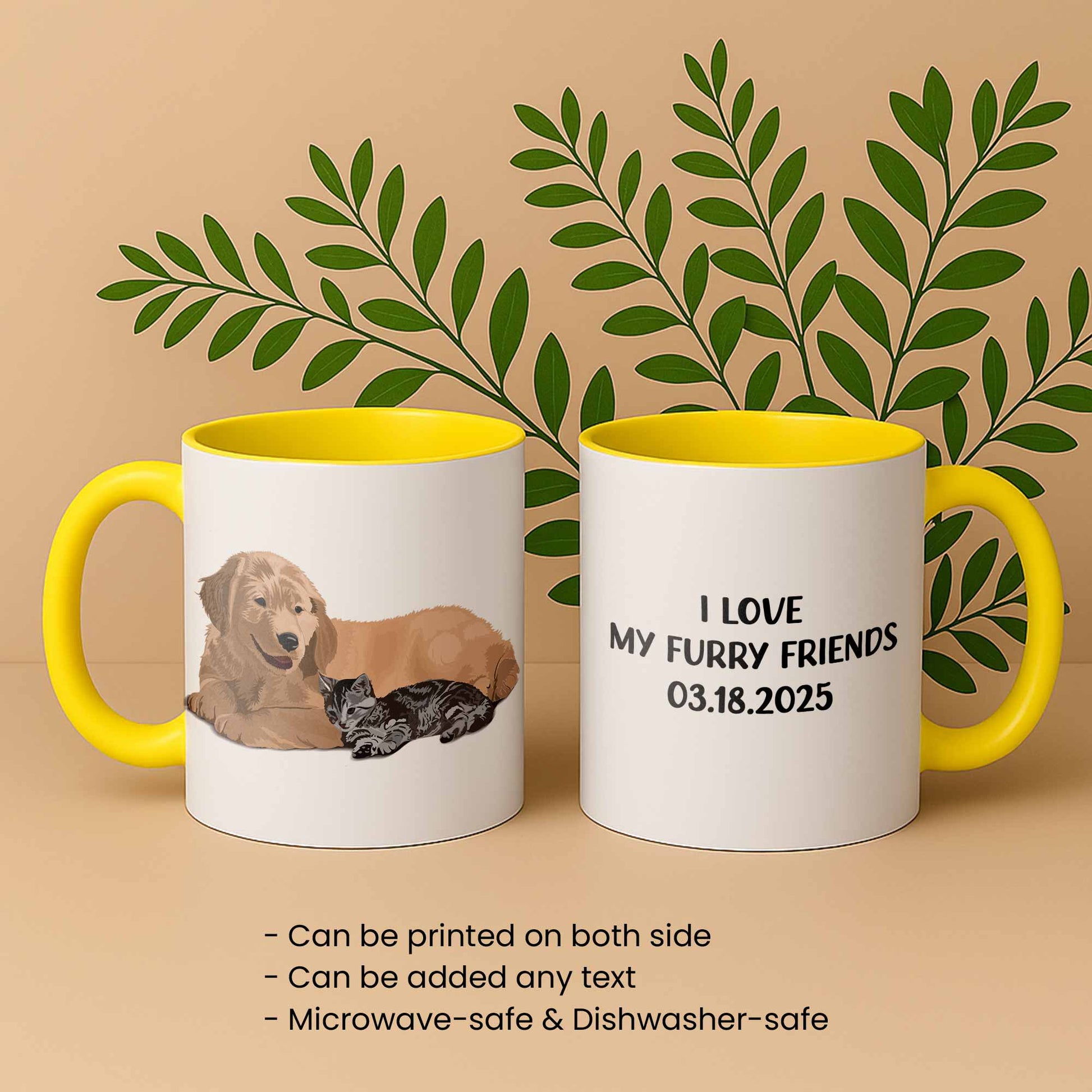Personalized Cat Mom Turn Photo To Art Gift Idea, Keepsake For Pet Lover, Dog Memorial Accent Mug Coffee (11, 15oz)-BeUnikArt