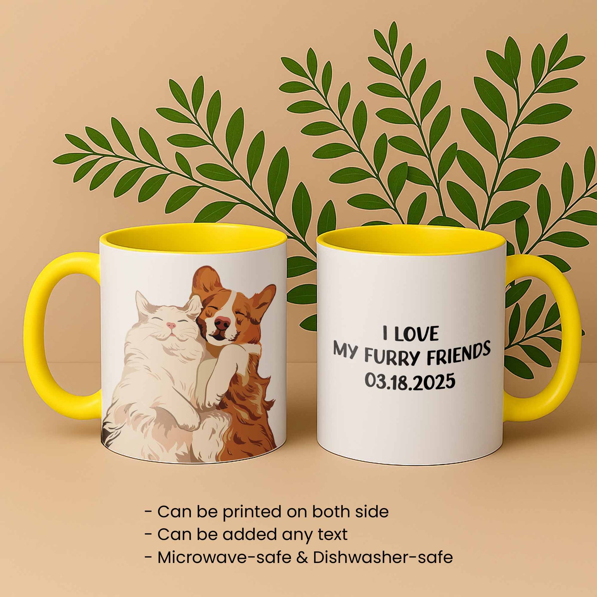 Turn Photo To Art Canvas For Pet Lovers, Personalized Cat Memorial Gift, Pet Keepsake Accent Coffee Mug (11, 15oz)-BeUnikArt