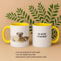 Customized Pet Lover Turn Portrait Photo to Illustration Art, Cat Mom Keepsake, Dog Memorial Present, Accent Coffee Mug (11, 15oz)-BeUnikArt