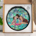 Custom Photo Portrait Illustration with Glass Suncatcher Window Hanging Decoration for Mother's Day Gift-BeUnikArt