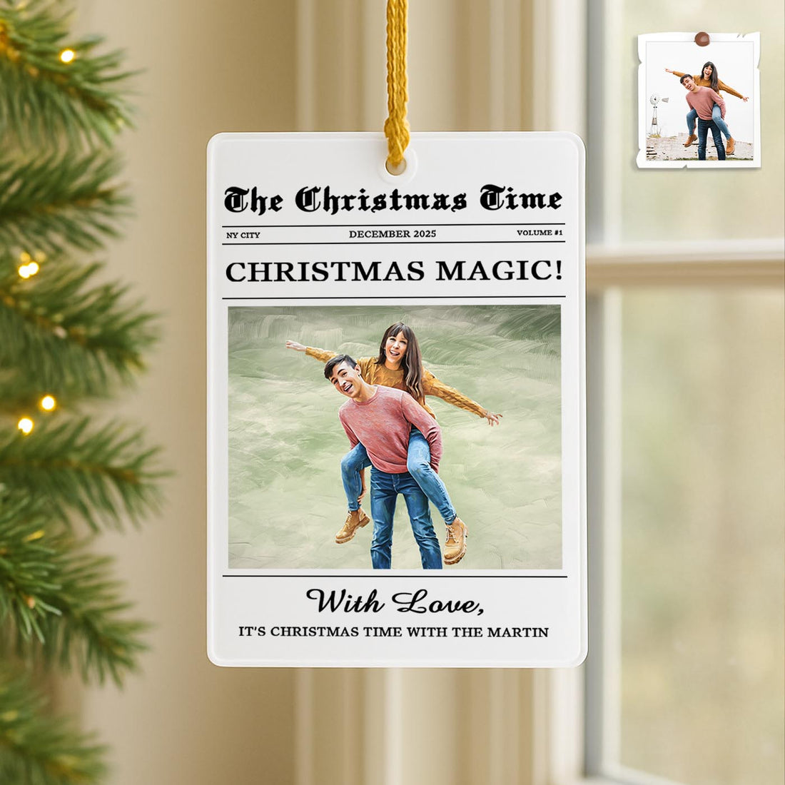 Christmas Magic Times - Family of the Season - Custom Acrylic Photo Ornament