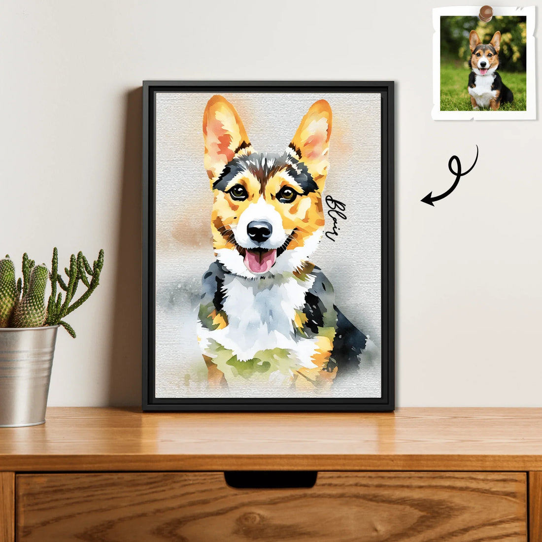 Custom Art Express Your Love for Pets, Turn Photo to Water Color Art, Unique Piece for Pet Digital File - BeUnikArt