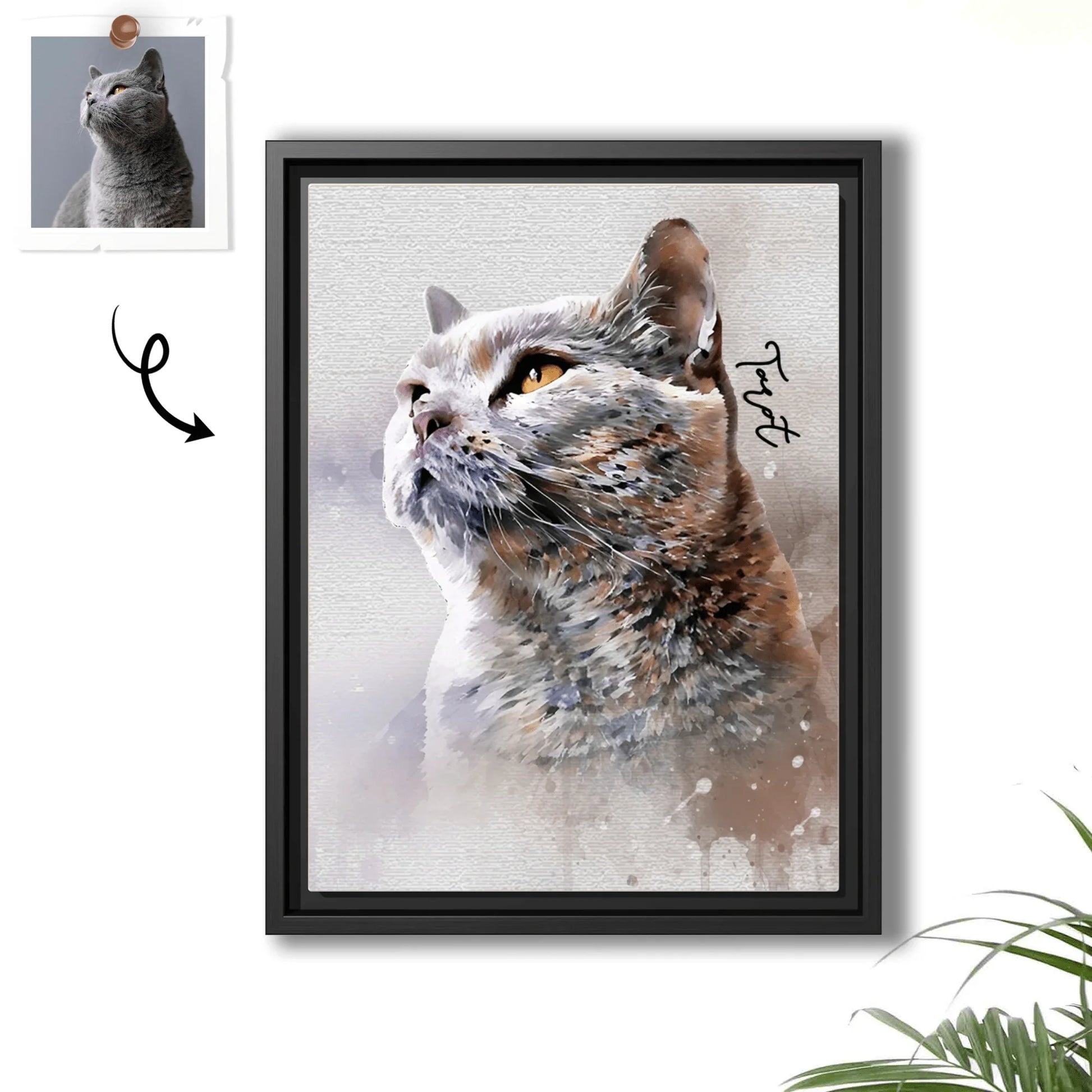 Custom Art Express Your Love for Pets, Turn Photo to Water Color Art, Unique Piece for Pet Digital File - BeUnikArt