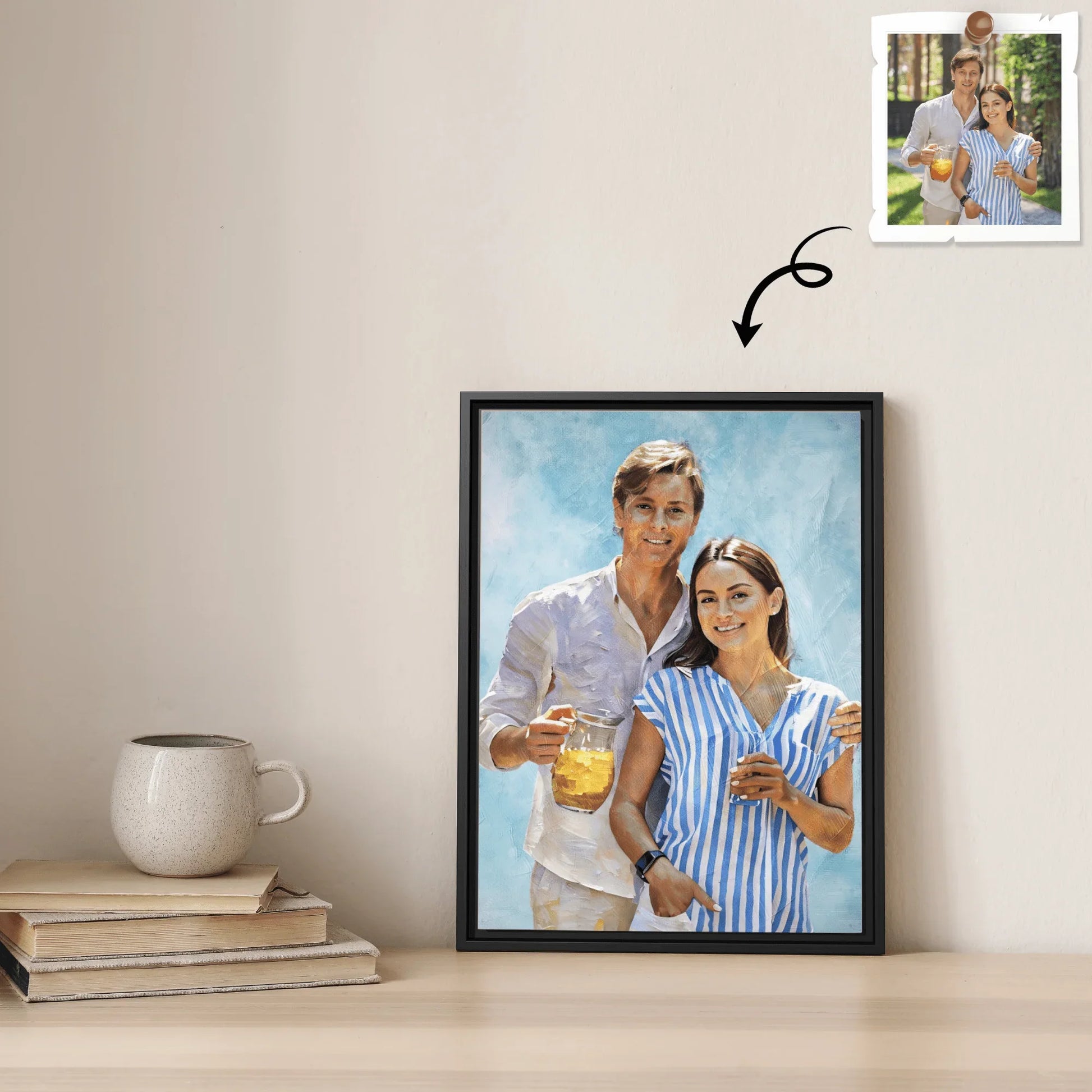 Custom Couple Photo Turn Your Favorite Moment Together to Oil Painting Art, Romantic Digital File Gift for Him or Her - BeUnikArt