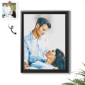 Custom Couple Portrait Turn Photo to Unique Watercolor Style Art, Perfect Gift Canvas - BeUnikArt