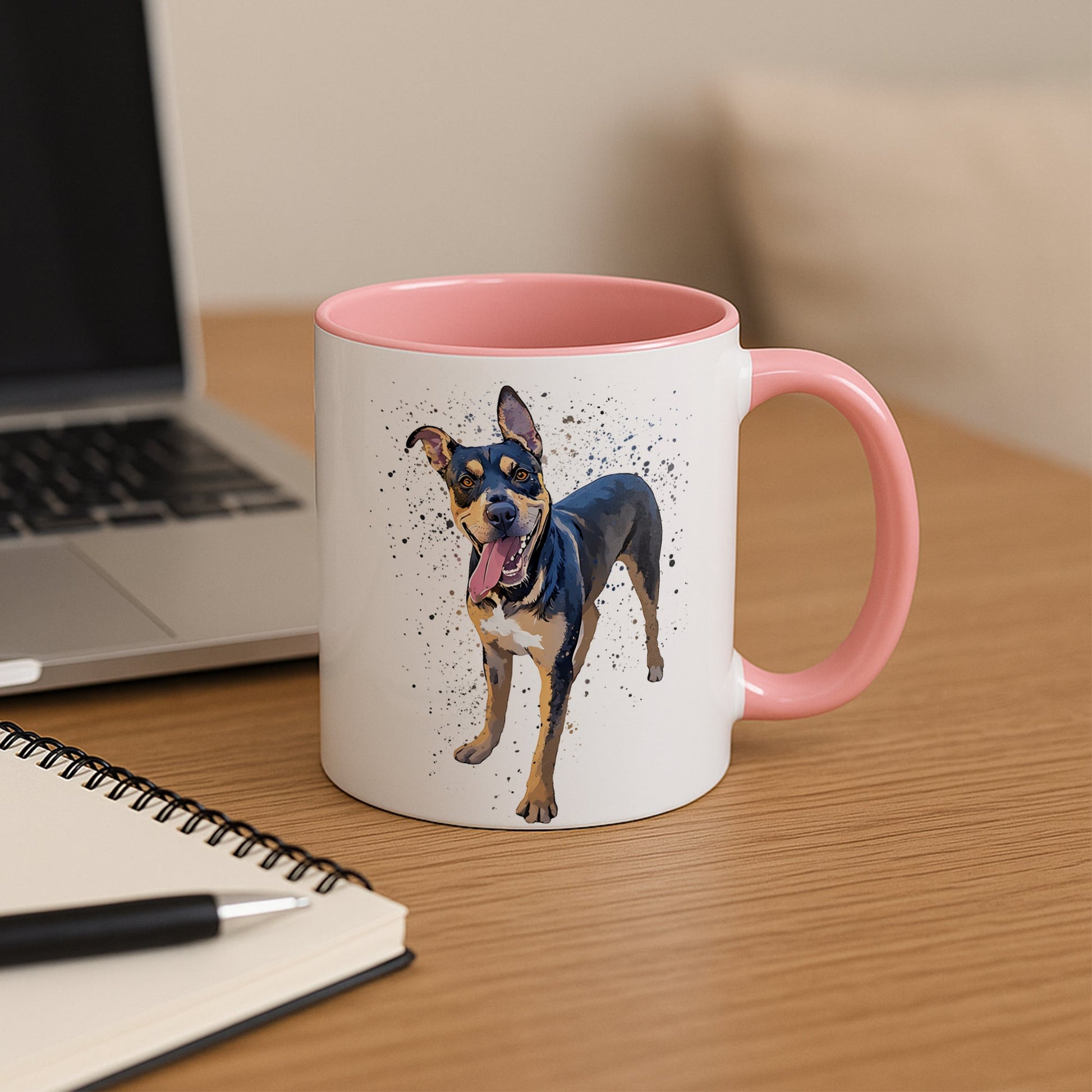 Custom Pet Illustration from Photo, Fun Gift Idea, Accent Coffee Mug (11, 15oz) - BeUnikArt