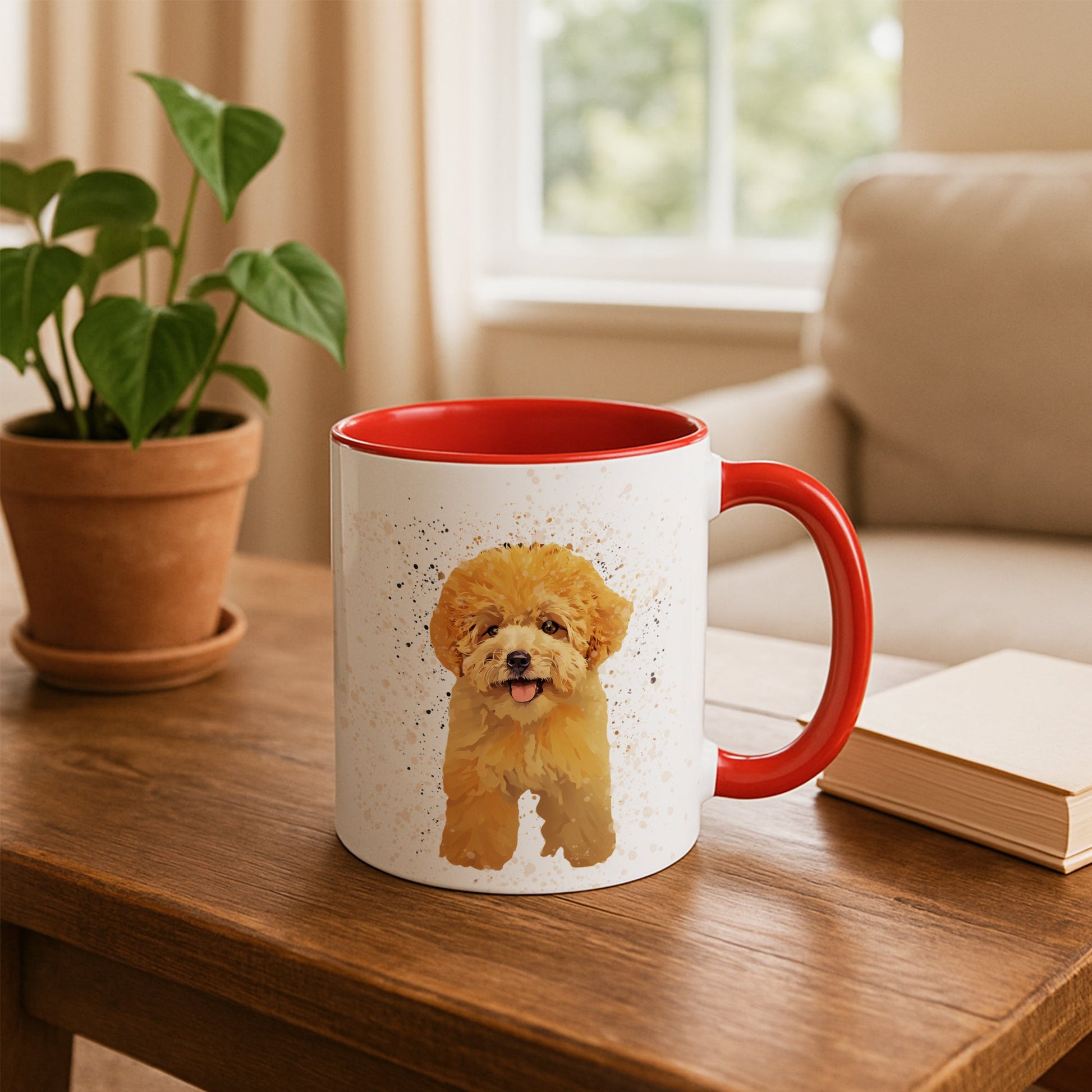 Custom Pet Illustration from Photo, Fun Gift Idea, Accent Coffee Mug (11, 15oz) - BeUnikArt