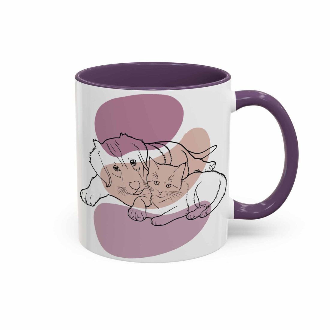 Custom Pet Portrait Minimalist Line Drawing for Pet Lovers, Turn Art Photo Gift, Accent Coffee Mug (11, 15oz) - BeUnikArt