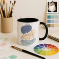 Custom Pet Portrait Minimalist Line Drawing for Pet Lovers, Turn Art Photo Gift, Accent Coffee Mug (11, 15oz) - BeUnikArt