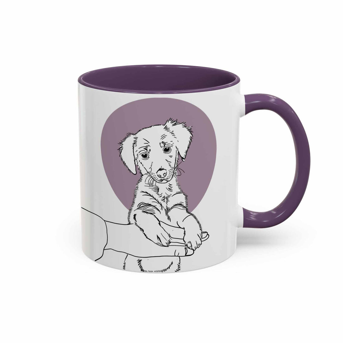 Custom Turn Your Pet Photo into Line Art, Personalized Pet Mug, Accent Coffee Mug (11, 15oz) - BeUnikArt