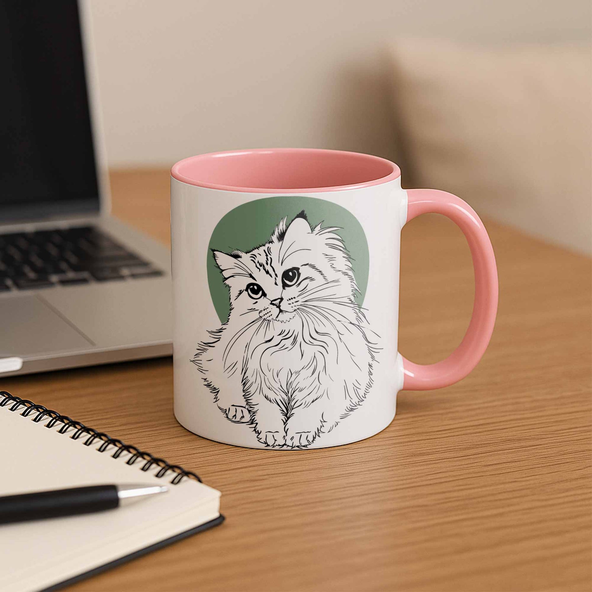 Custom Turn Your Pet Photo into Line Art, Personalized Pet Mug, Accent Coffee Mug (11, 15oz) - BeUnikArt