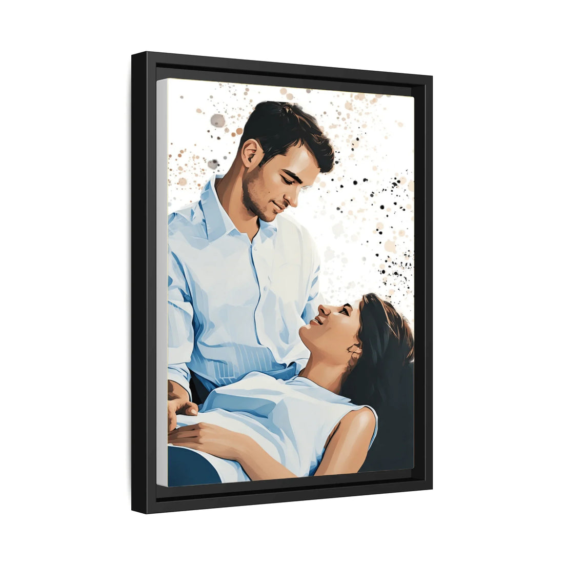 Custom Your Sweet Moment Into Illustration Art, Romantic Couple Canvas - BeUnikArt