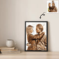 Custom Your Sweet Moment Into Illustration Art, Romantic Couple Canvas - BeUnikArt
