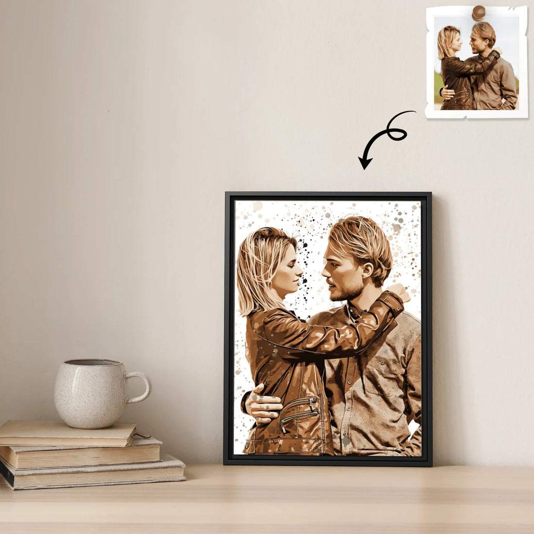 Custom Your Sweet Moment Into Illustration Art, Romantic Couple Digital File - BeUnikArt