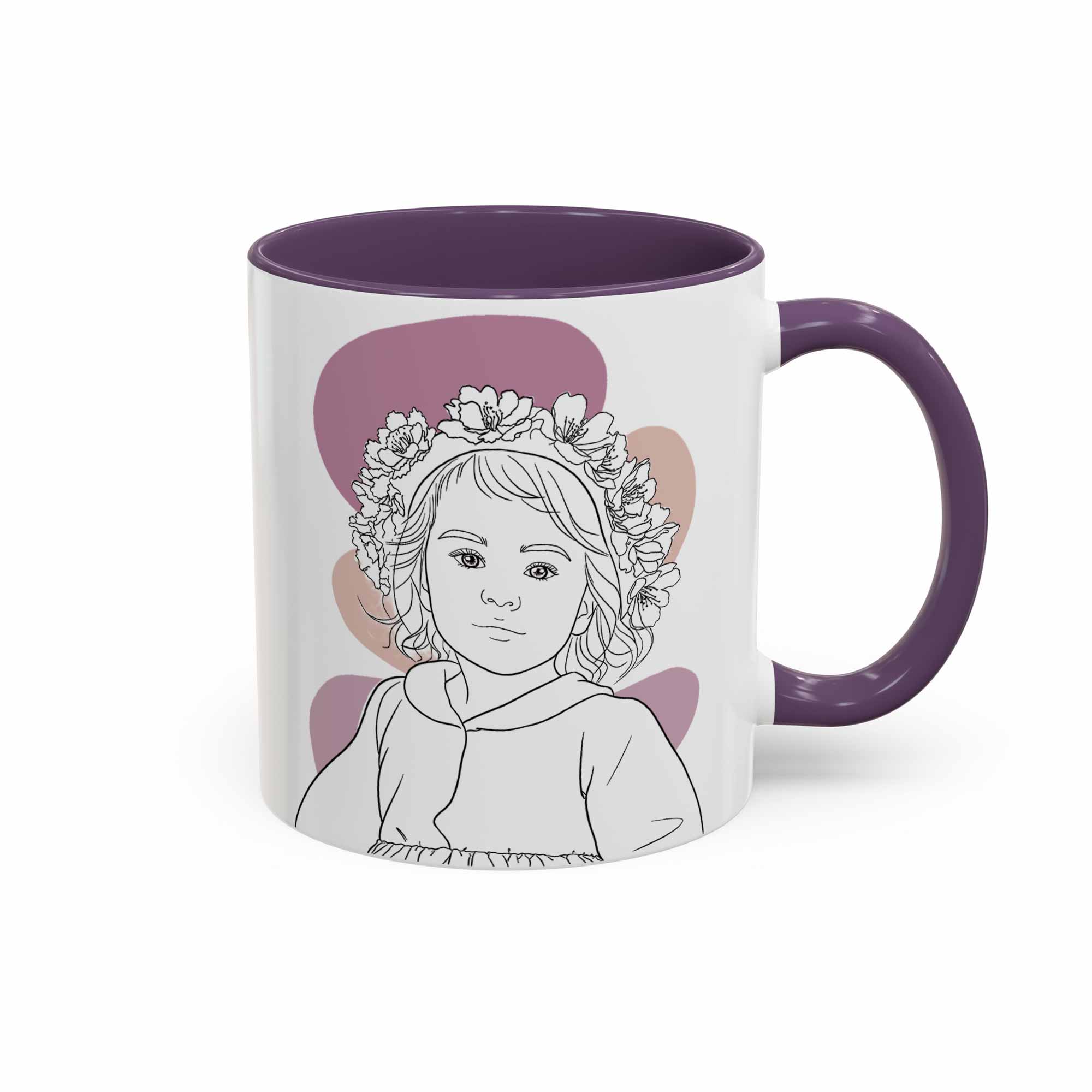 Customized Baby Portrait, Newborn Keepsake Gift Mug, Accent Coffee Mug (11, 15oz) - BeUnikArt