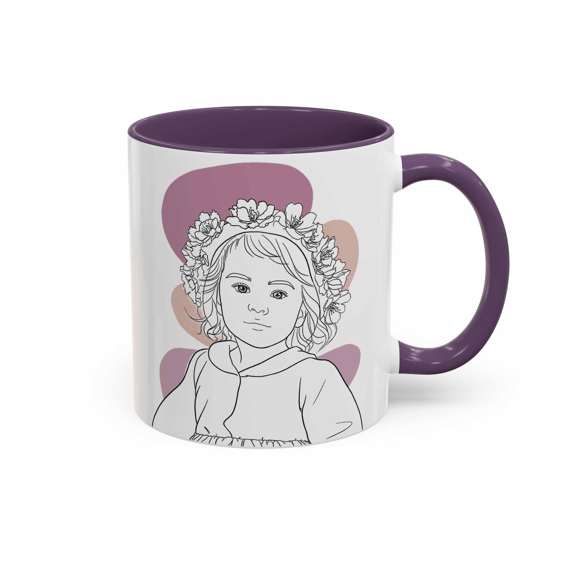 Customized Baby Portrait, Newborn Keepsake Gift Mug, Accent Coffee Mug (11, 15oz) - BeUnikArt
