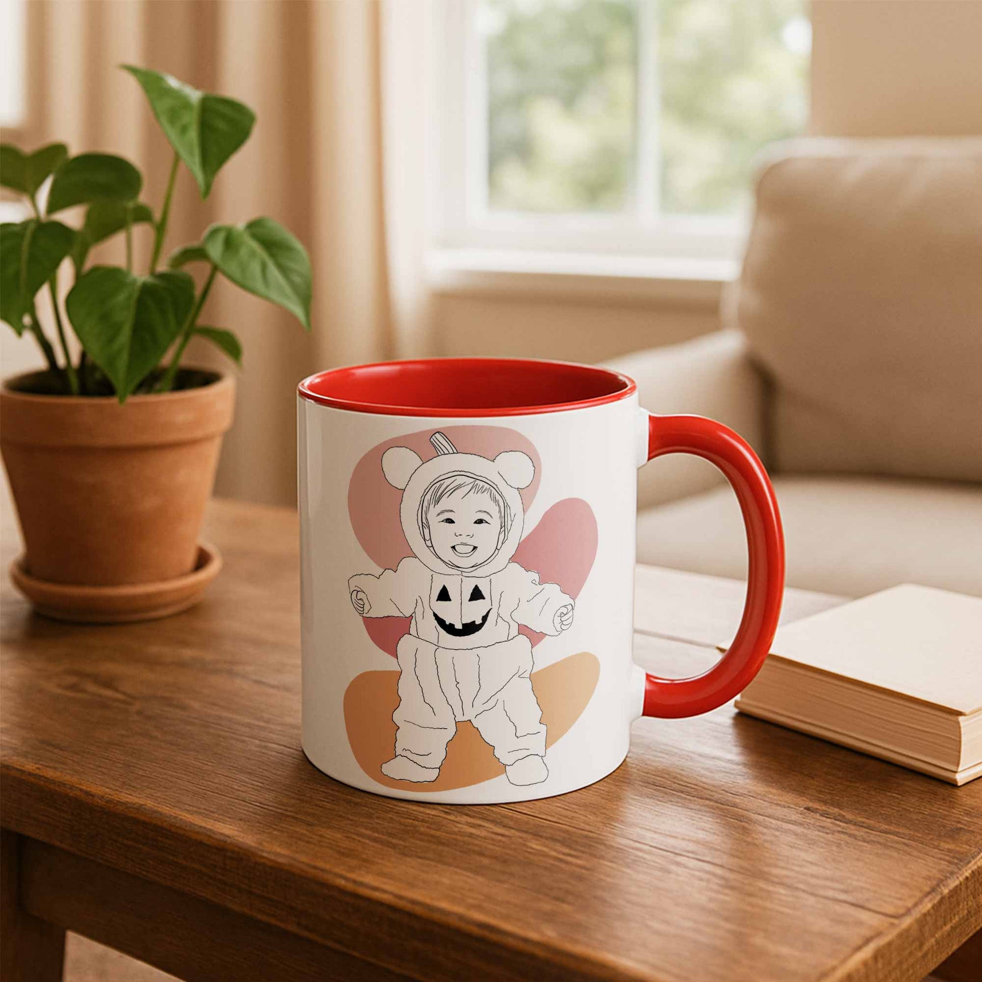 Customized Baby Portrait, Newborn Keepsake Gift Mug, Accent Coffee Mug (11, 15oz) - BeUnikArt