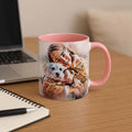 Customized Pet Adventure Water Color Style Art Mug, Turn Photo to Art, Accent Coffee Mug (11, 15oz) - BeUnikArt