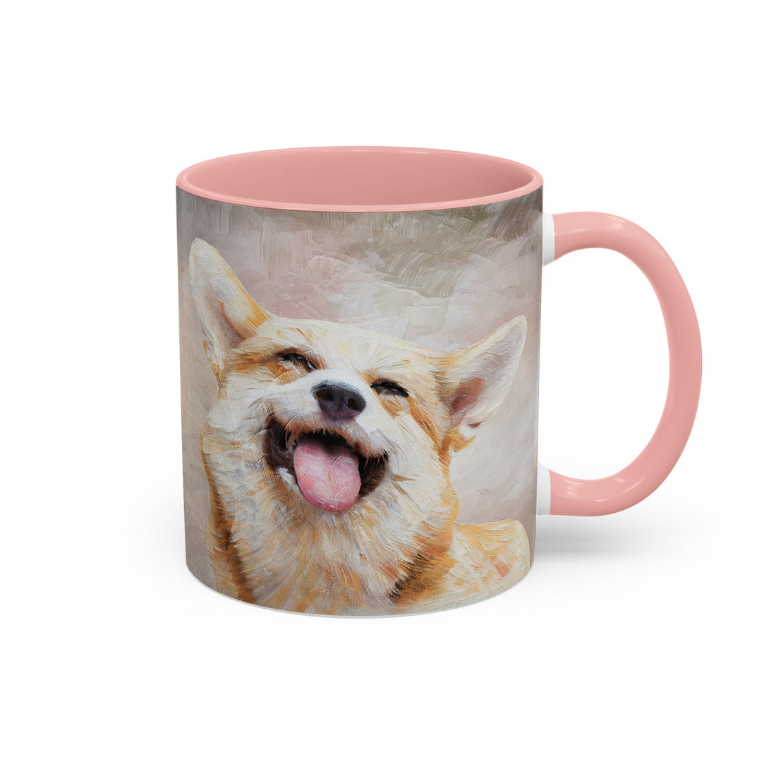 Customized Pet Photo to Art Mug, Oil Painting Style Design Accent Coffee Mug (11, 15oz) - BeUnikArt