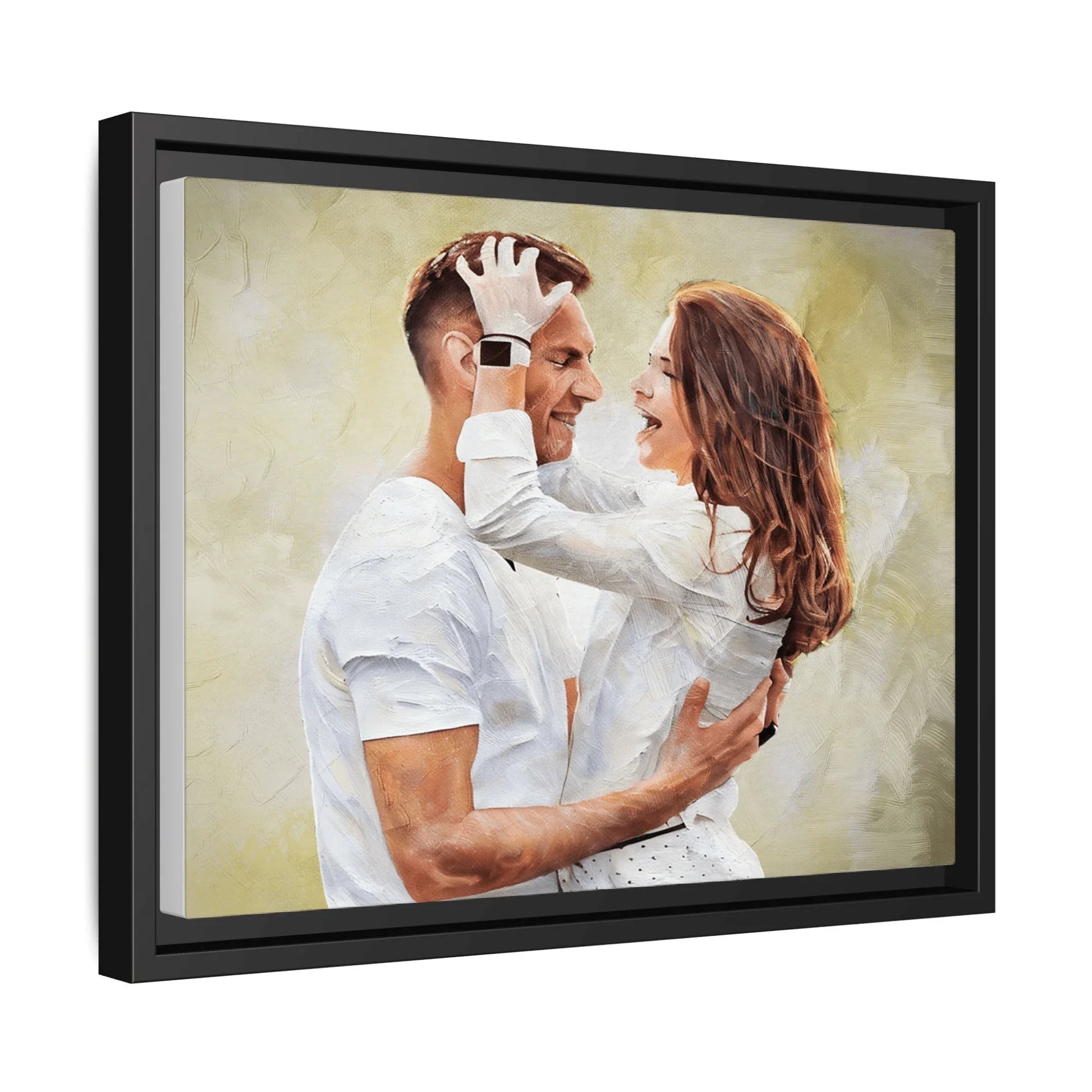 Customized Photo Turn Your First Date or Wedding Photo to Art, Personalized Oil Painting Style Couple Digital File - BeUnikArt