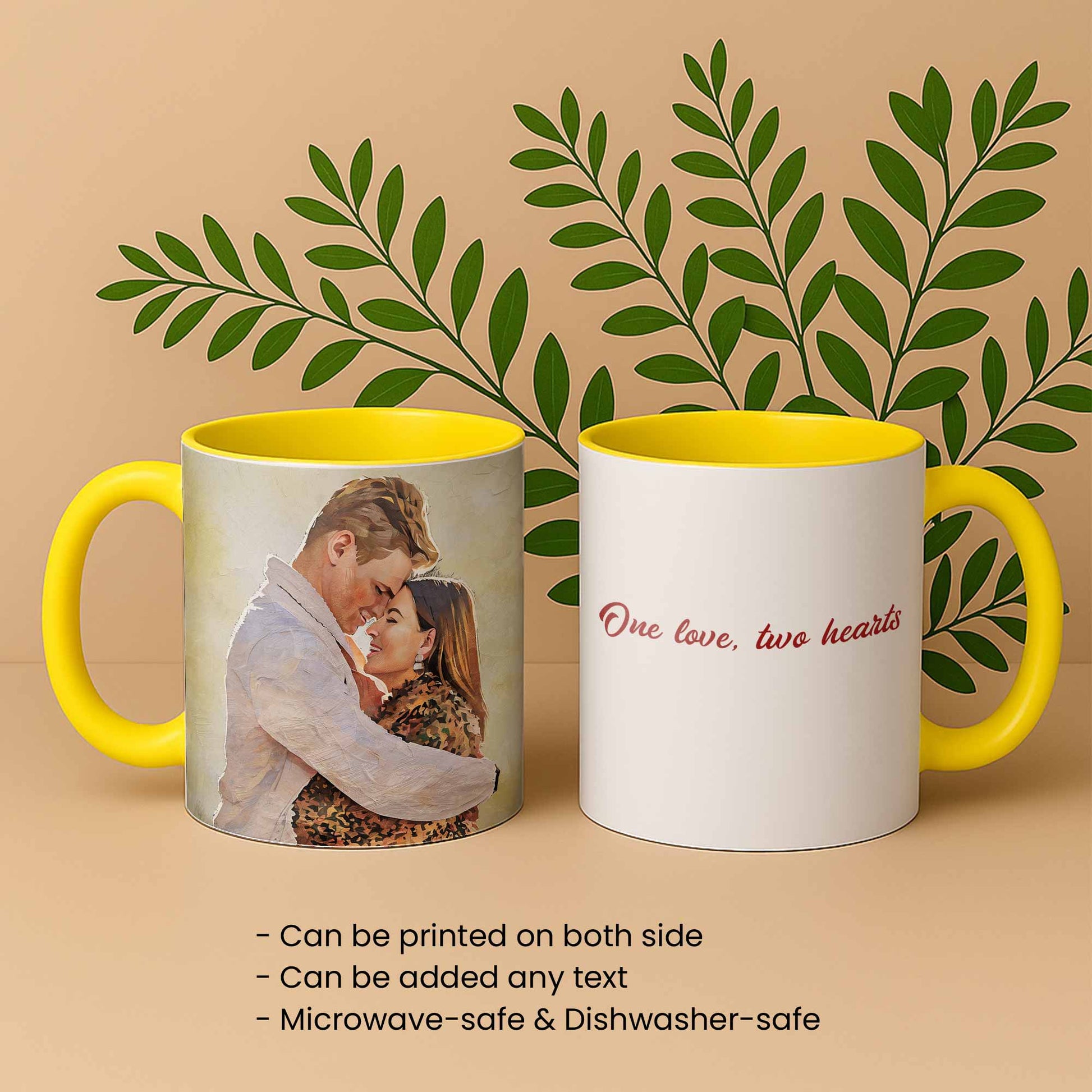 Customized Wedding Photo Oil Painting Style Art Mug, Romantic Gift, Accent Coffee Mug (11, 15oz) - BeUnikArt
