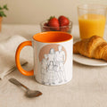 Minimalist Line Art from Your Photo, Anniversary Family Gift Idea, Accent Coffee Mug (11, 15oz) - BeUnikArt