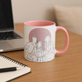Minimalist Line Art from Your Photo, Anniversary Family Gift Idea, Accent Coffee Mug (11, 15oz) - BeUnikArt