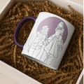 Minimalist Line Art from Your Photo, Anniversary Family Gift Idea, Accent Coffee Mug (11, 15oz) - BeUnikArt