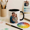 Personalized Couple Moment to Illustration Style Art Mug, Cute Love Gift, Accent Coffee Mug (11, 15oz) - BeUnikArt