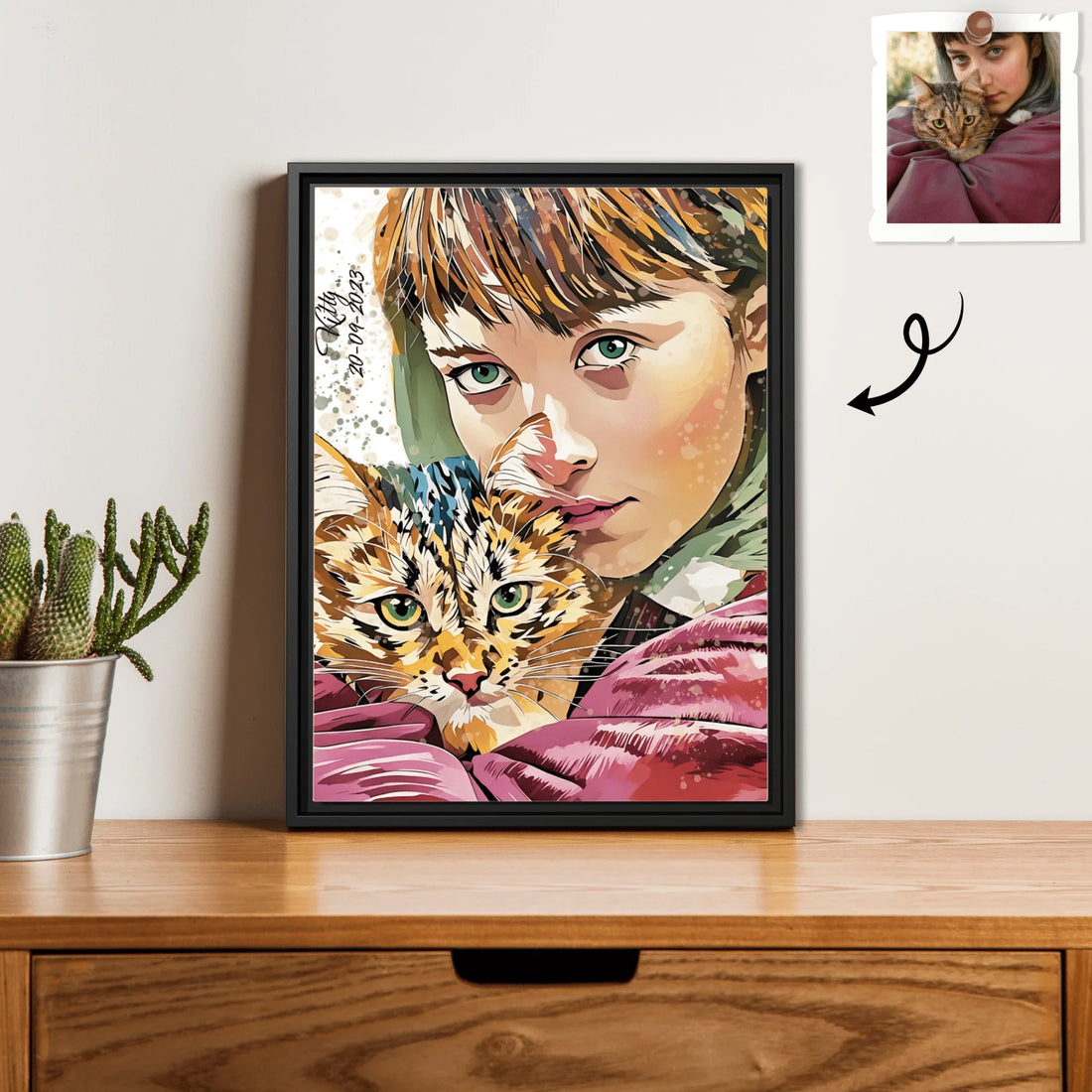 Personalized Digital File for Animal Lovers, Turn Your Favorite Pet Moment to Illustration Art, Adorable Home Digital File - BeUnikArt