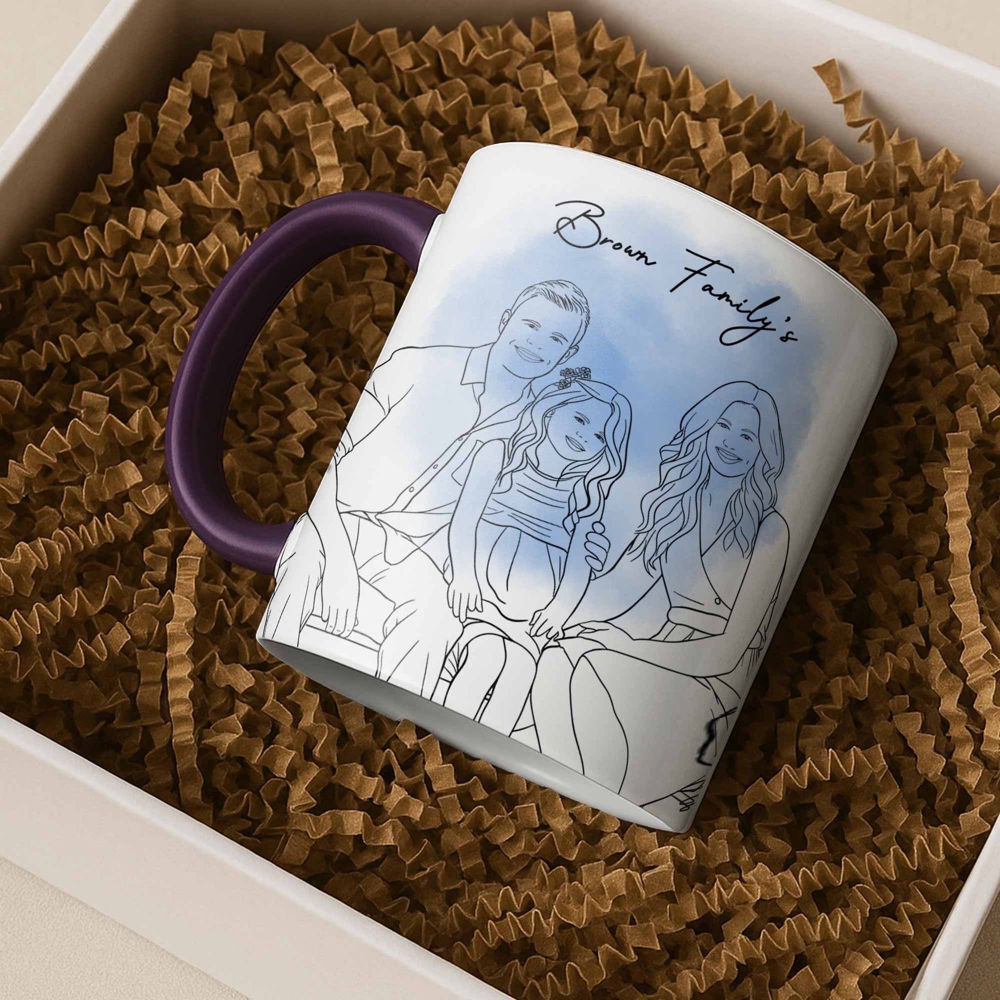 Personalized Friendship Line Art from Photo, Best Friend Gift Mug, Accent Coffee Mug (11, 15oz) - BeUnikArt