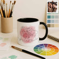 Personalized Friendship Line Art from Photo, Best Friend Gift Mug, Accent Coffee Mug (11, 15oz) - BeUnikArt