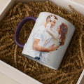Personalized Love Photo to Water Color Style Art Mug, Romantic Design, Accent Coffee Mug (11, 15oz) - BeUnikArt